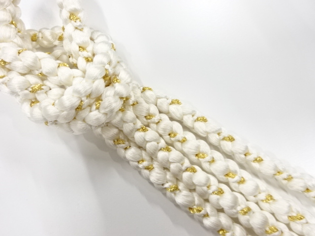  未使用品　正絹　手組帯締め